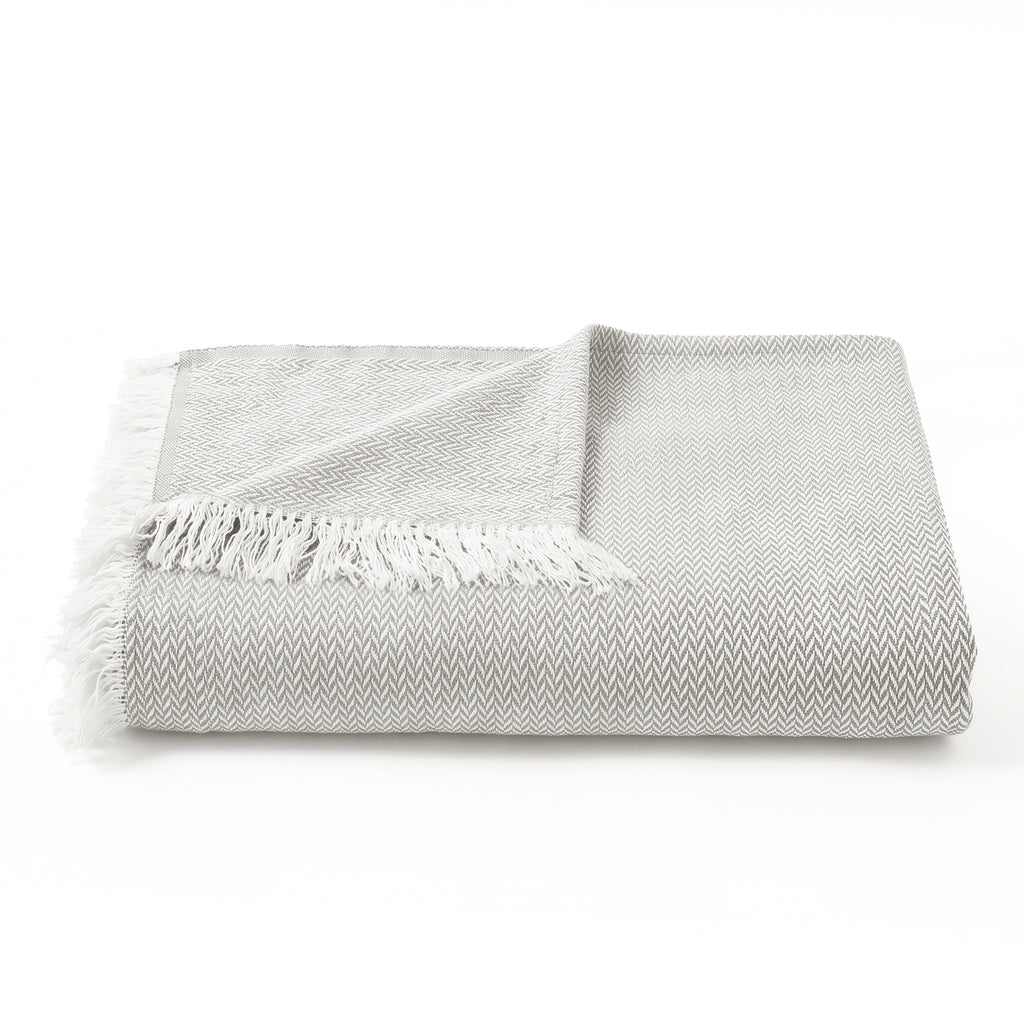 Luxury Verona Woven Bed Coverlet with Fringe