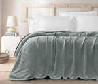 Egyptian cotton Leno throw blanket,ultra-soft & lightweight with an elegant woven design ,king size 255x225 cm , Mint