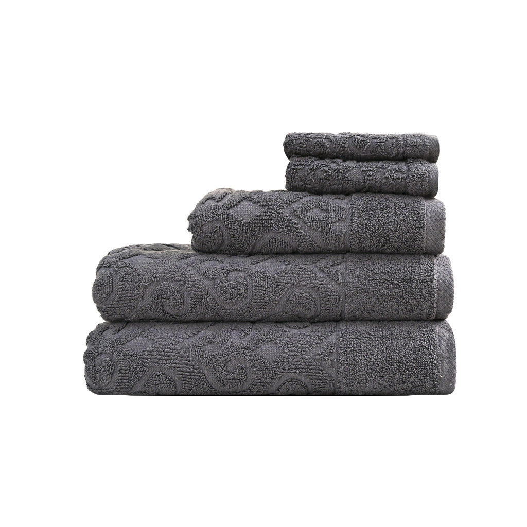 Andalus Bath Towel Set, Pack of 5 Pieces , Ultra Soft and Highly Absorbent Towels.