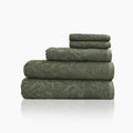 Andalus Bath Towel Set, Pack of 5 Pieces , Ultra Soft and Highly Absorbent Towels,(Olive)