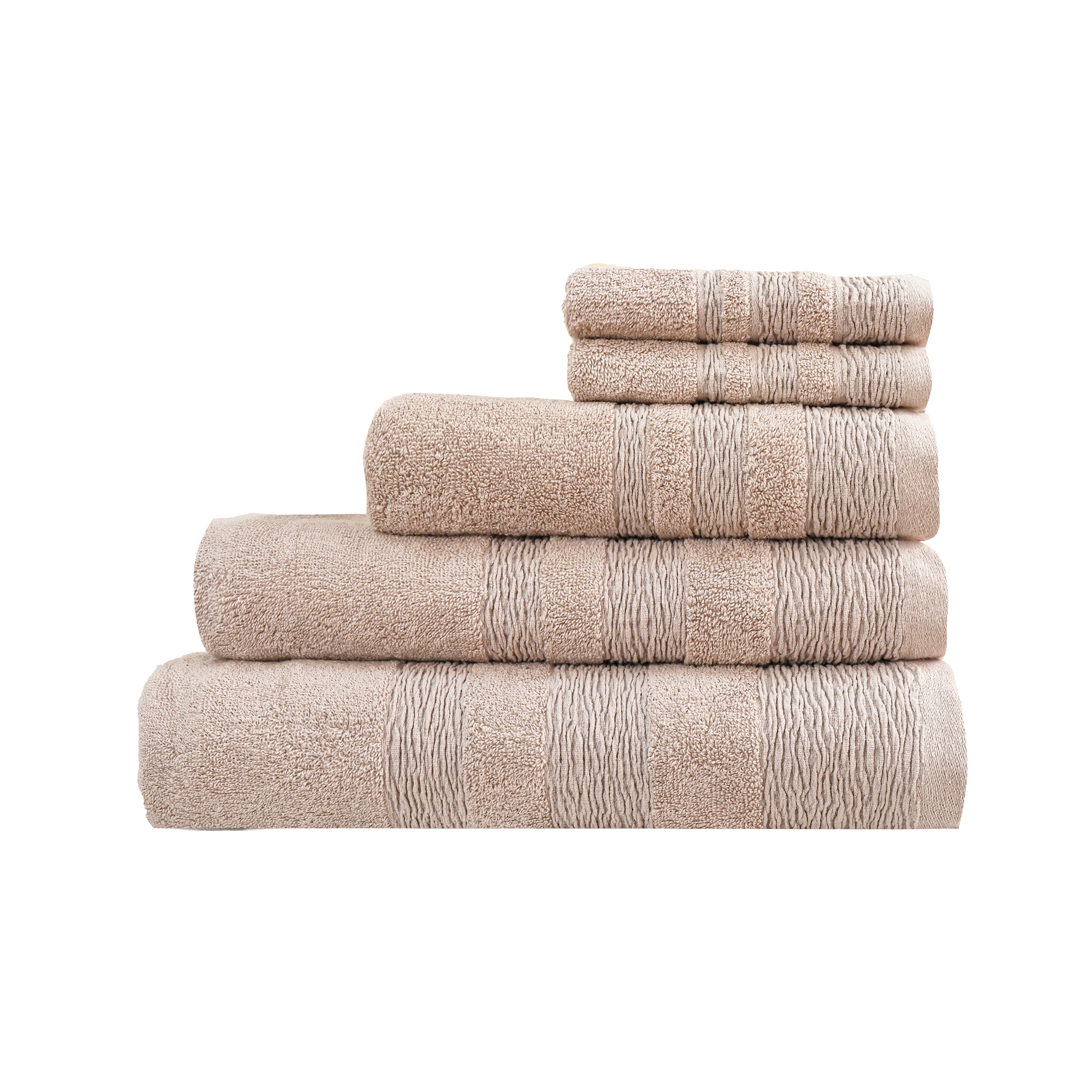 Kara Bath Towel Set, Pack of 5 Pieces , Ultra Soft and Highly Absorbent Towels
