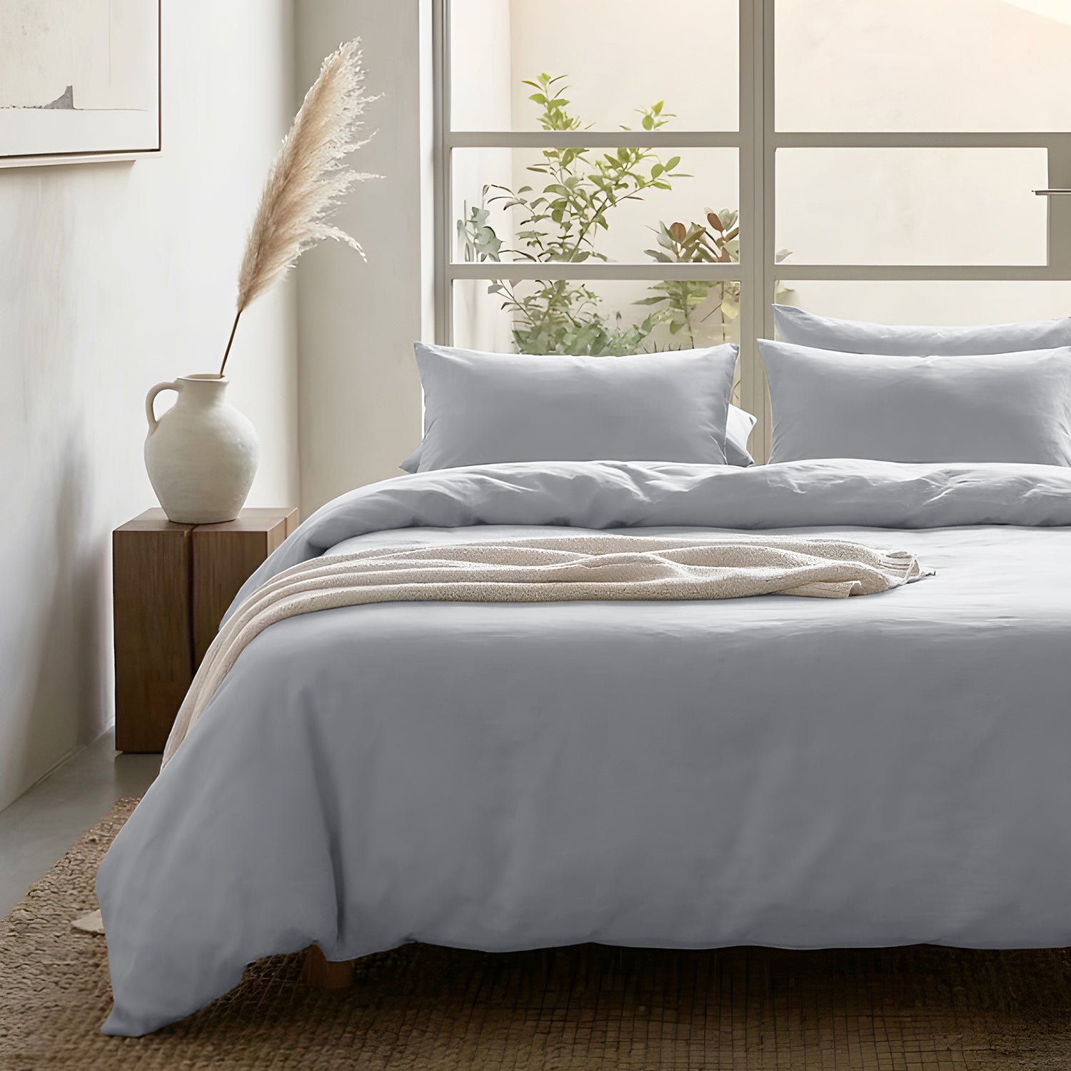 200 TC Luxury Plain Duvet Cover set –Soft, Breathable & Durable, Hotel-Inspired Comfort