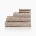 Andalus Bath Towel Set, Pack of 5 Pieces , Ultra Soft and Highly Absorbent Towels,(beige)