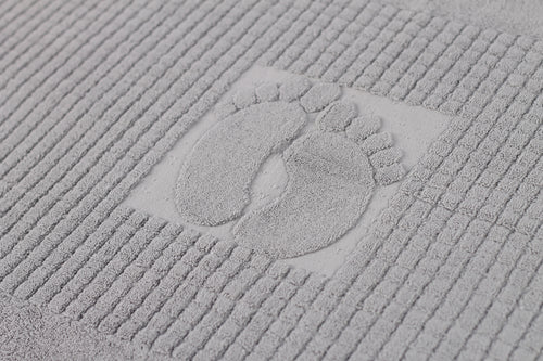Bath Mat Made from 100% Premium Cotton – Ultra Soft & Highly Absorbent, Fast Quick-Dry, Grey Color, Large Size 51 × 75 cm, Durable & Comfortable for Daily use