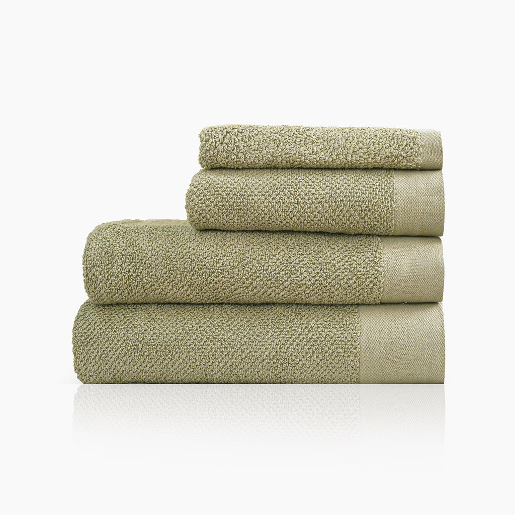 Aura Bath Towel Set, Pack of 4 Pieces , Ultra Soft and Highly Absorbent Towels,(Olive)