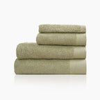Aura Bath Towel Set, Pack of 4 Pieces , Ultra Soft and Highly Absorbent Towels,(Olive)