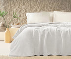 Premium Egyptian Cotton Orchid Throw Blanket Off -White color