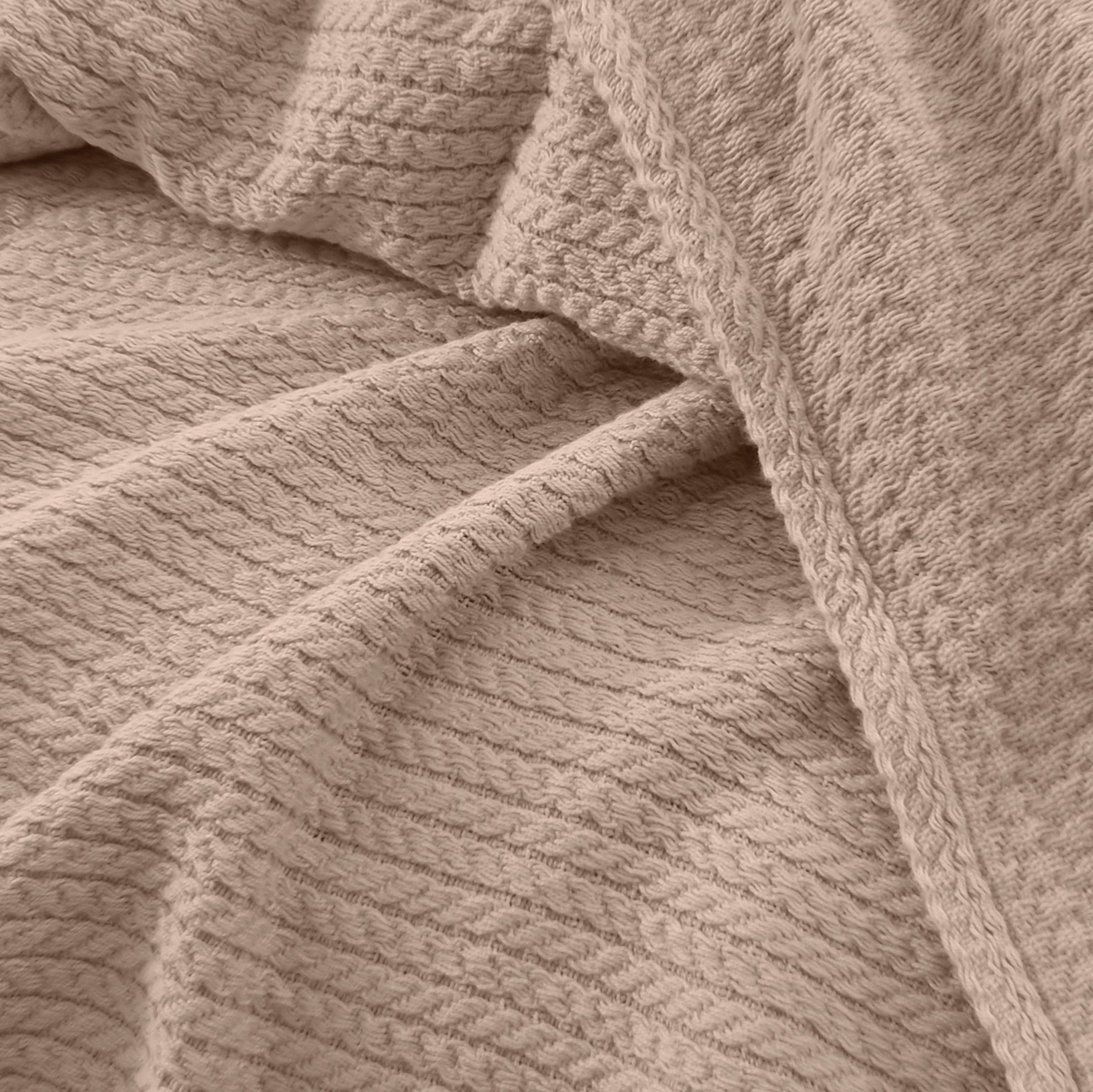 Premium Egyptian Cotton Orchid Throw Blanket Latte color