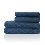 Truffle Premium Quality Cotton Bath Towel Set, Pack of 4 Pieces (Different Sizes),Petroleum