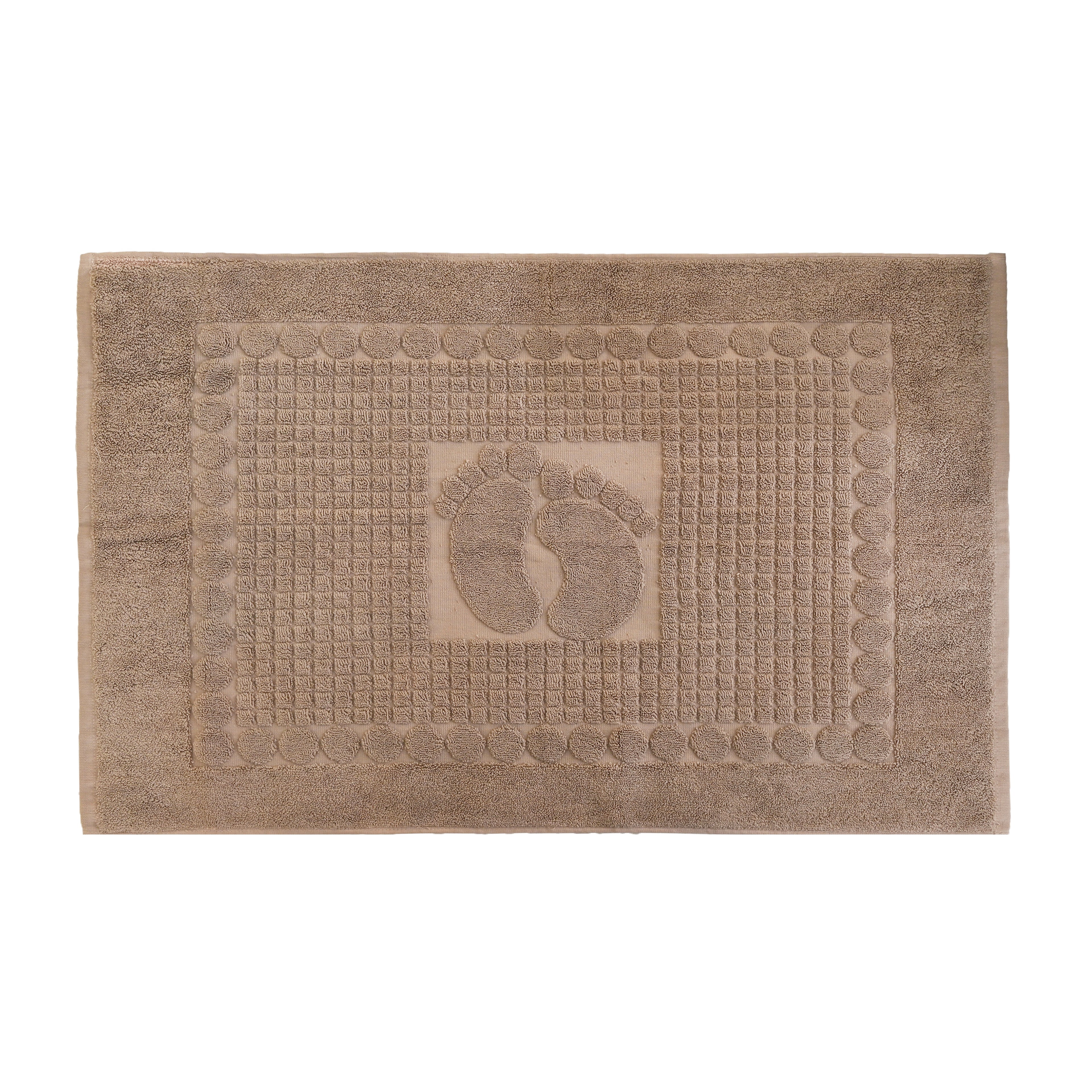 Bath Mat Made from 100% Premium Cotton – Ultra Soft & Highly Absorbent, Fast Quick-Dry, Café Color, Large Size 51 × 75 cm