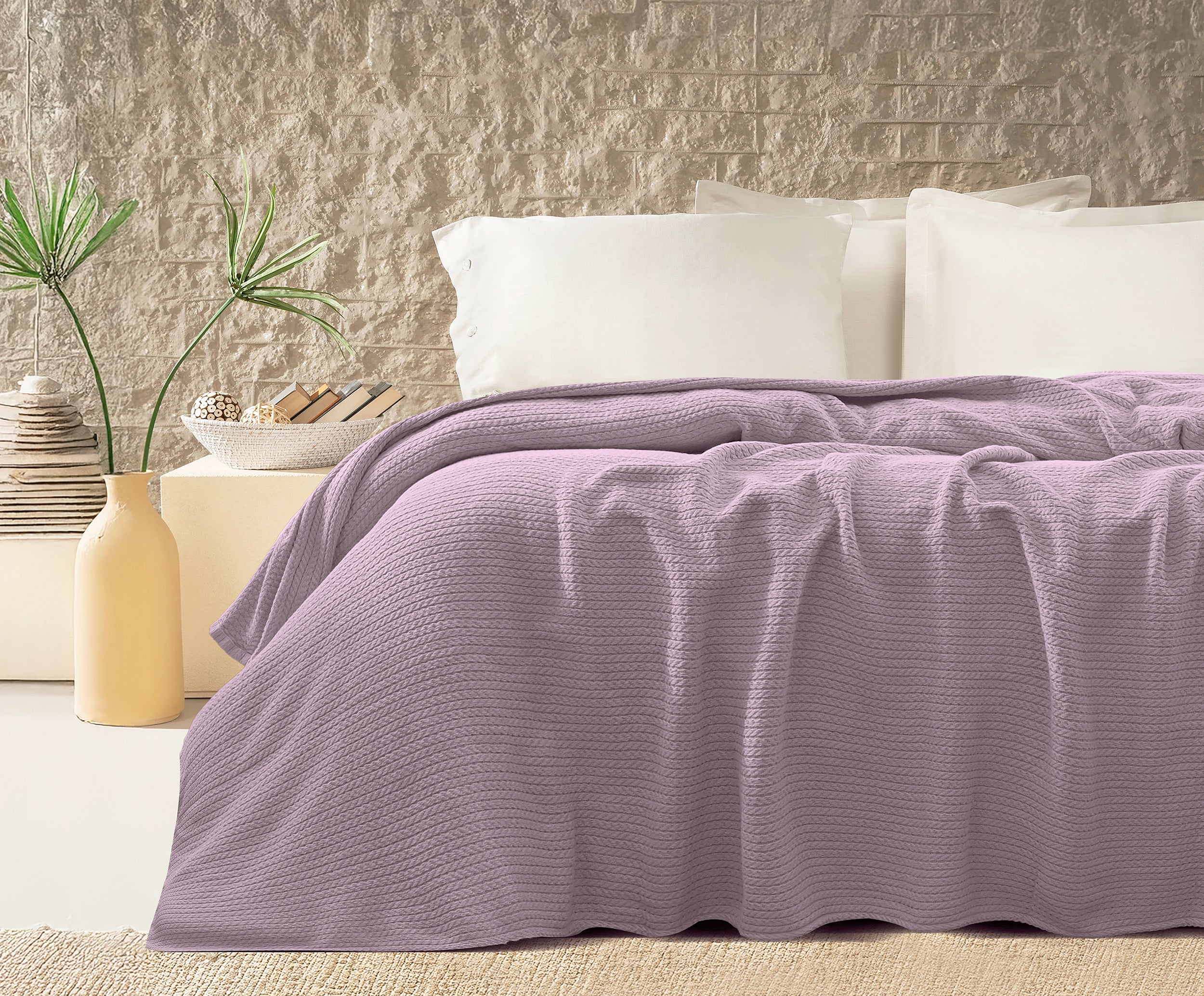 Premium Egyptian Cotton Orchid Throw Blanket Kashmir  color