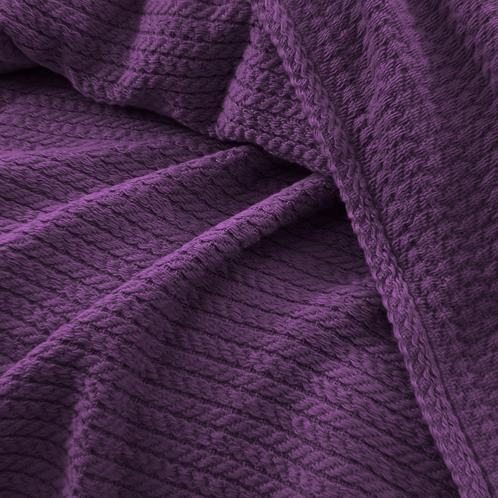Premium Egyptian Cotton Orchid Throw Blanket Burgundy  color