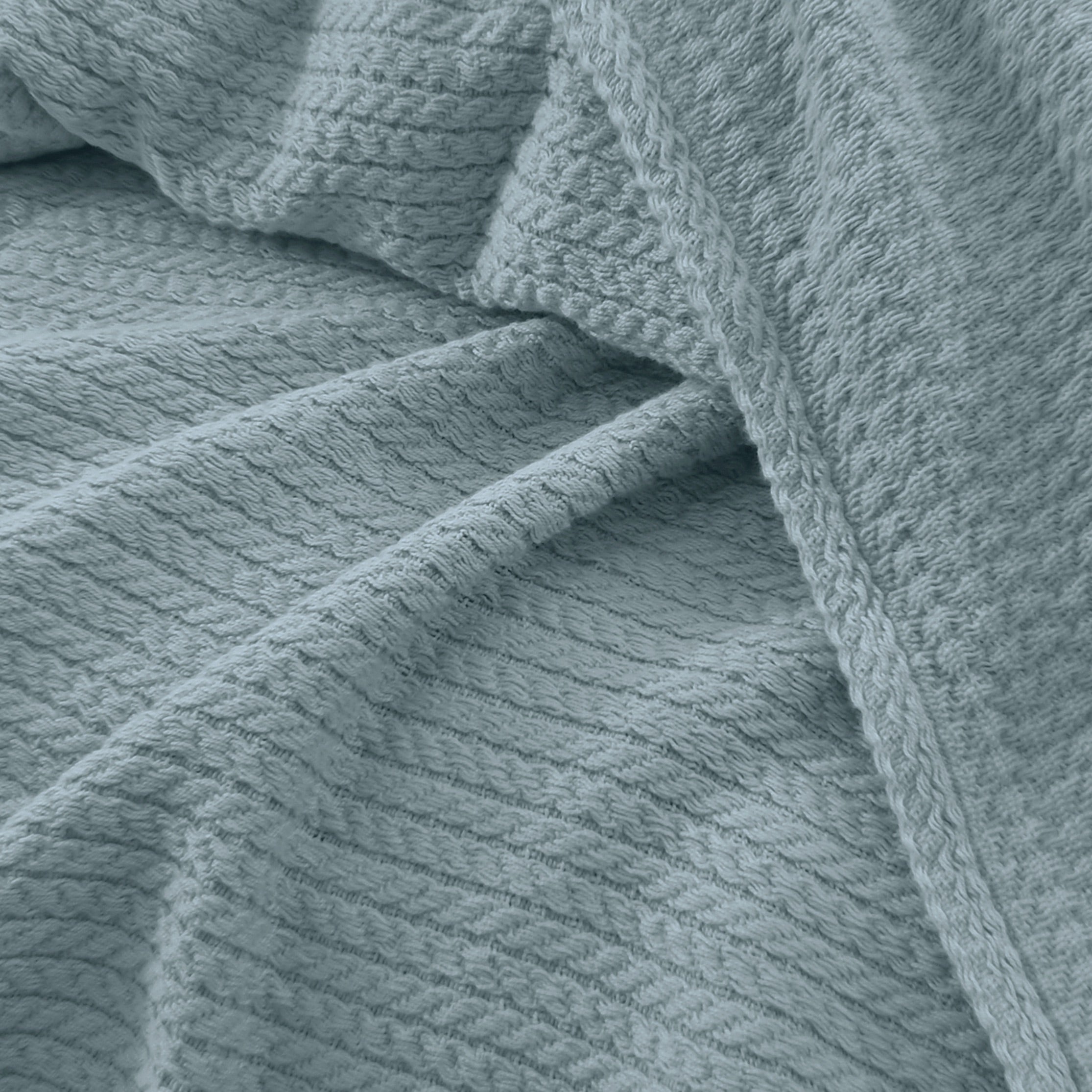 Premium Egyptian Cotton Orchid Throw Blanket Aqua  color