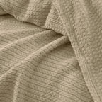 Premium Egyptian Cotton Orchid Throw Blanket Light cafe color