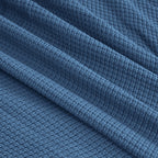 Egyptian cotton Milano throw blanket,ultra-soft & lightweight with an elegant woven design ,king size 255x225 cm ,Indigo Color