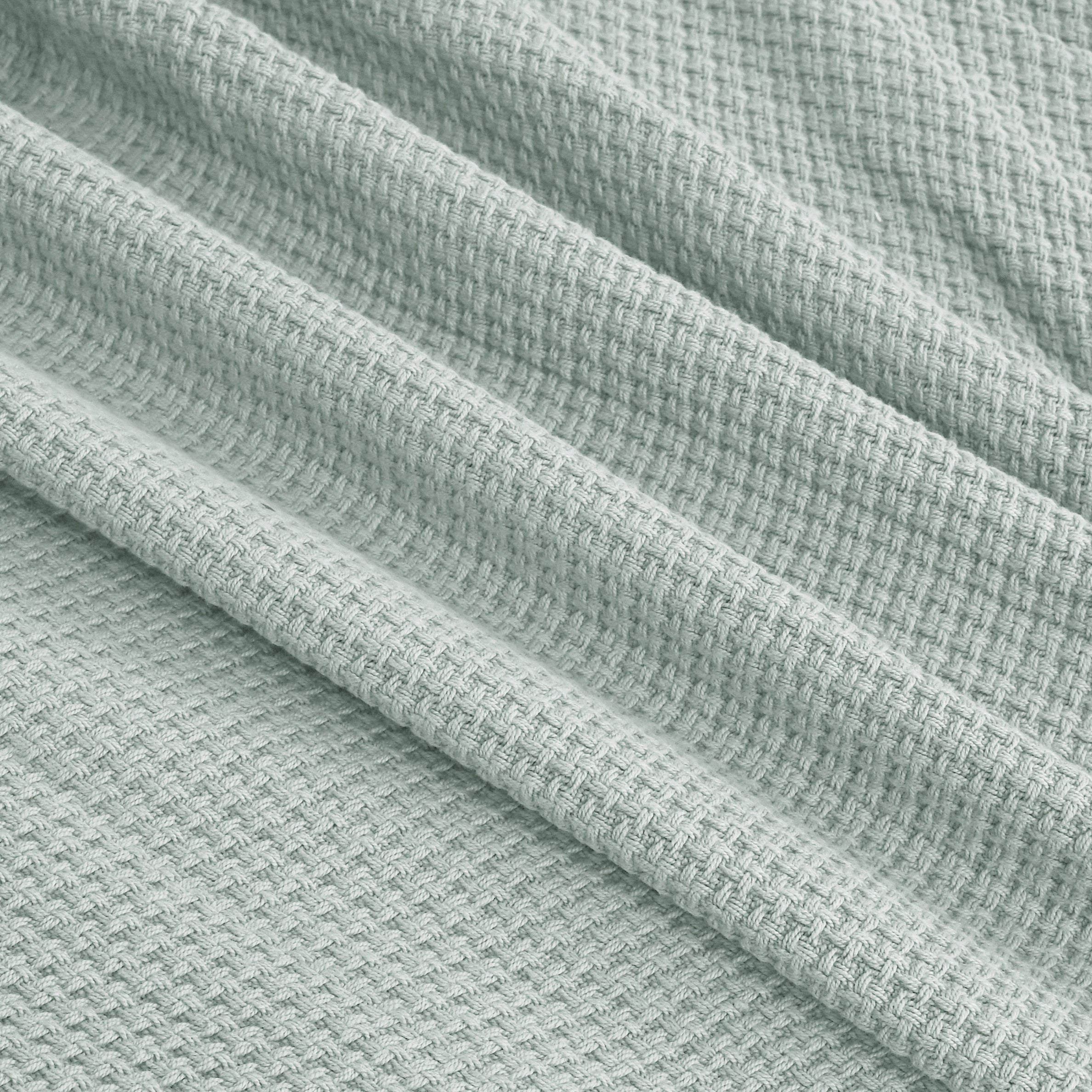 Egyptian cotton Milano throw blanket,ultra-soft & lightweight with an elegant woven design ,king size 255x225 cm ,Mint Color