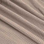 Egyptian cotton Milano throw blanket,ultra-soft & lightweight with an elegant woven design ,king size 255x225 cm ,Latte  Color