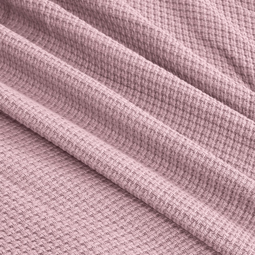 Egyptian cotton Milano throw blanket,ultra-soft & lightweight with an elegant woven design ,king size 255x225 cm ,Rose Color