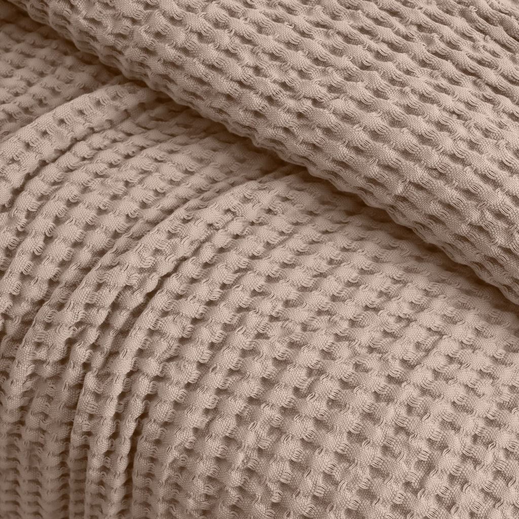 Egyptian cotton Waffle throw blanket,ultra-soft & lightweight with an elegant woven design ,king size 255x225 cm ,Latte  Color