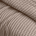Egyptian cotton Waffle throw blanket,ultra-soft & lightweight with an elegant woven design ,king size 255x225 cm ,Dark cafeColor