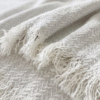 Luxury Verona Woven Bed Coverlet with Fringe