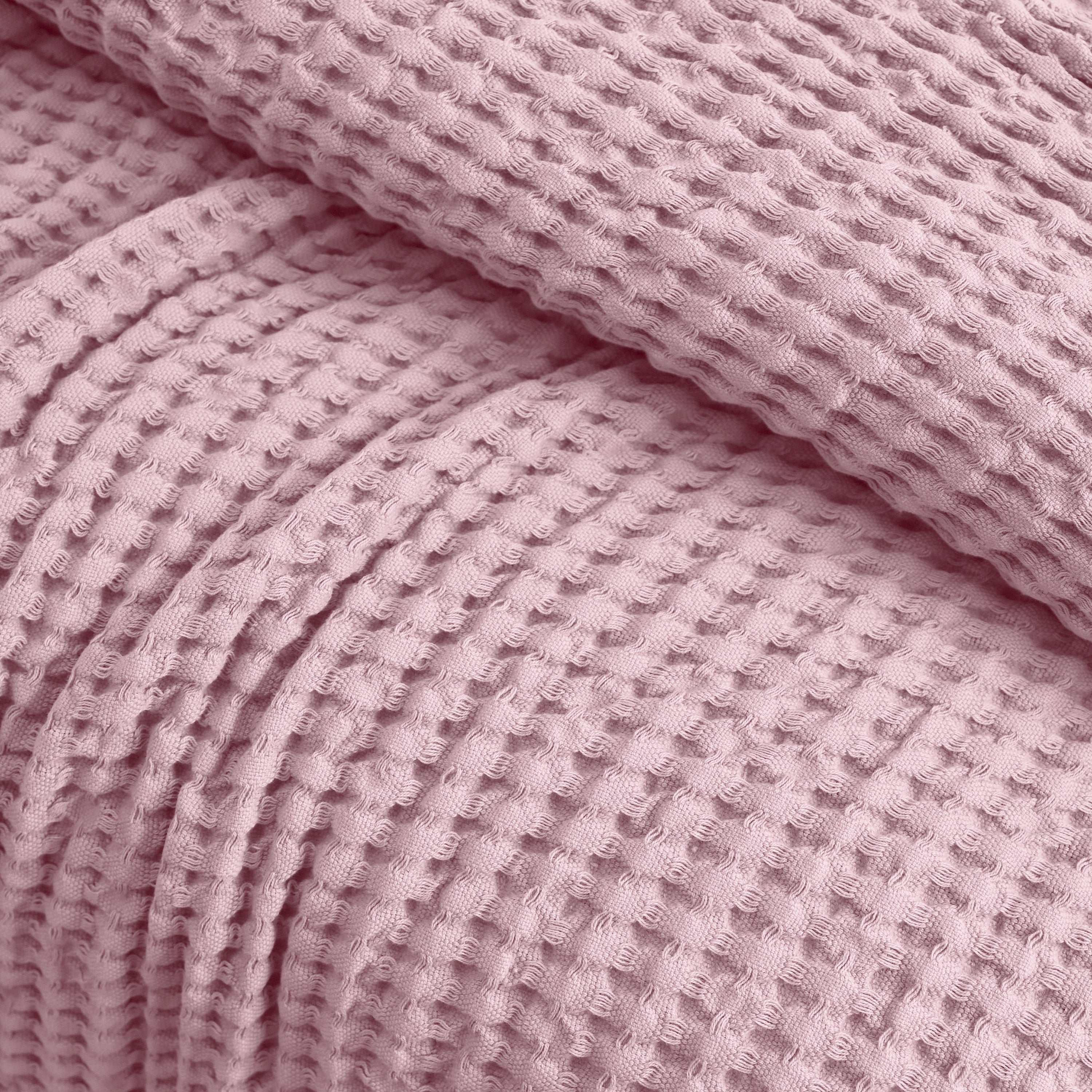 Egyptian cotton Waffle throw blanket,ultra-soft & lightweight with an elegant woven design ,king size 255x225 cm ,Rose  Color