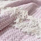 Luxury Verona Woven Bed Coverlet with Fringe