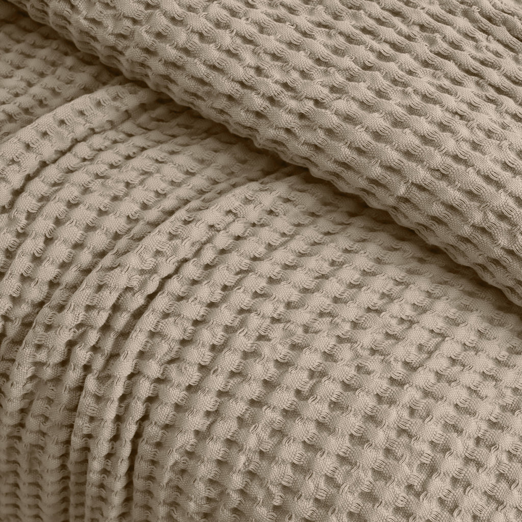 Egyptian cotton Waffle throw blanket,ultra-soft & lightweight with an elegant woven design ,king size 255x225 cm ,Light cafe  Color