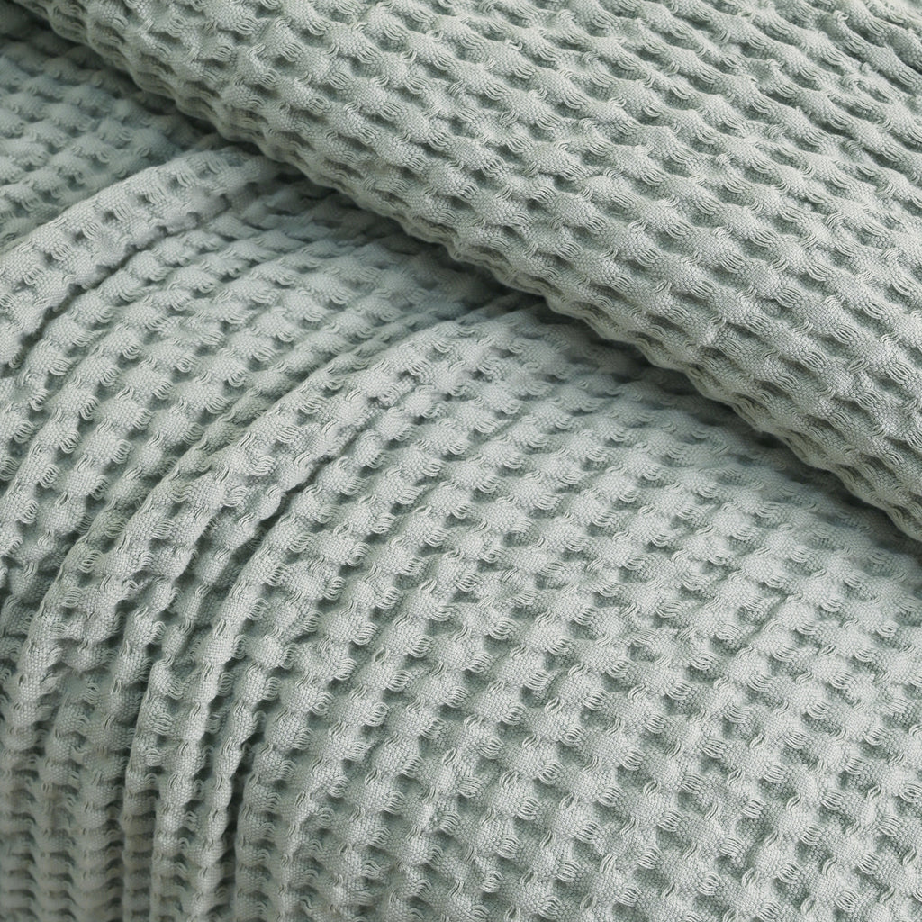 Egyptian cotton Waffle throw blanket,ultra-soft & lightweight with an elegant woven design ,king size 255x225 cm ,Mint green  Color