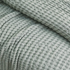 Egyptian cotton Waffle throw blanket,ultra-soft & lightweight with an elegant woven design ,king size 255x225 cm ,Mint green  Color