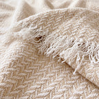 Luxury Verona Woven Bed Coverlet with Fringe
