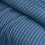 Egyptian cotton Waffle throw blanket,ultra-soft & lightweight with an elegant woven design ,king size 255x225 cm ,Indigo  Color