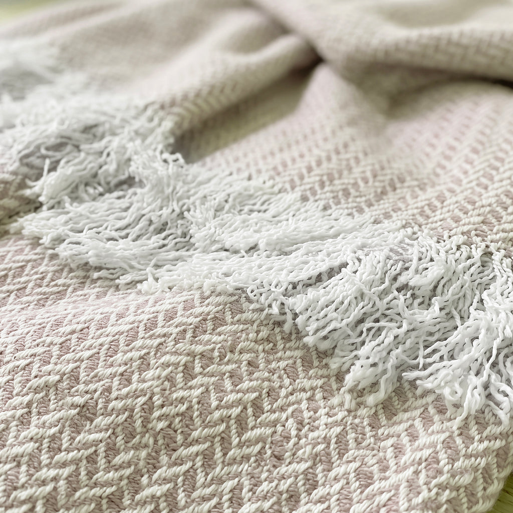 Luxury Verona Woven Bed Coverlet with Fringe
