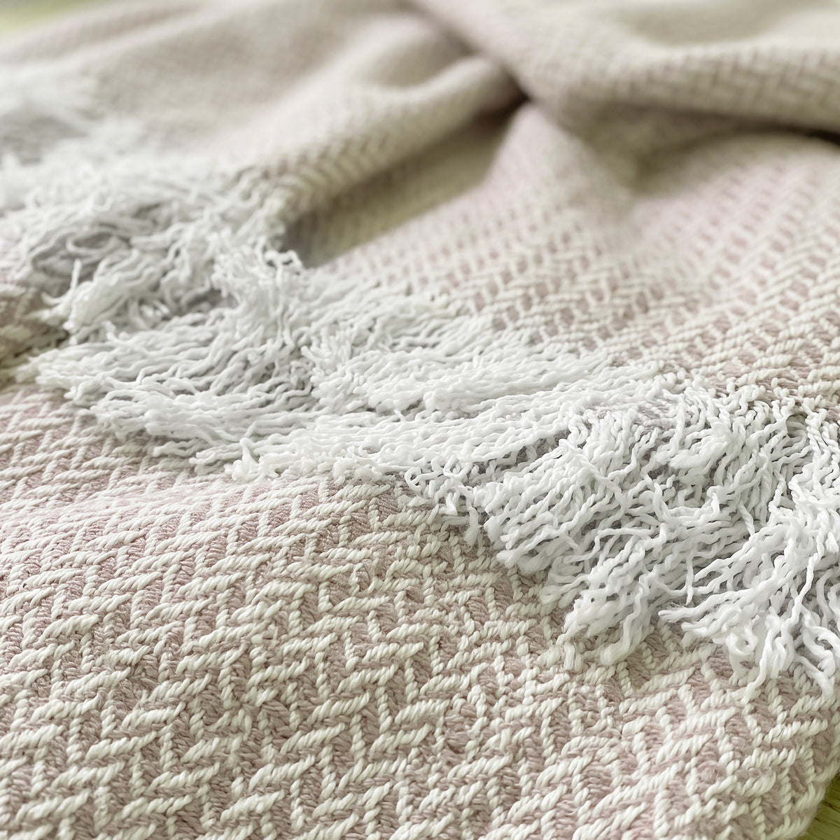 Luxury Verona Woven Bed Coverlet with Fringe