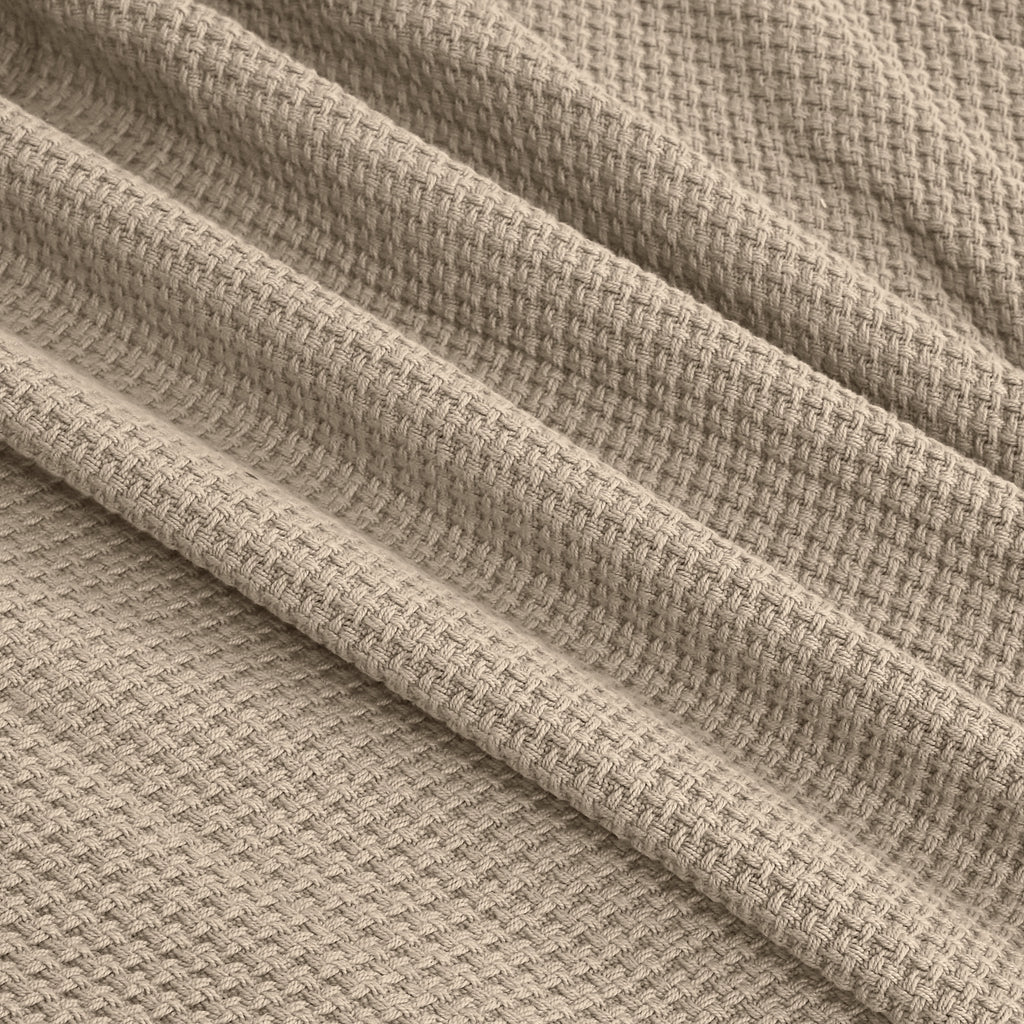 Egyptian cotton Milano throw blanket,ultra-soft & lightweight with an elegant woven design ,king size 255x225 cm ,Dark cafe Color