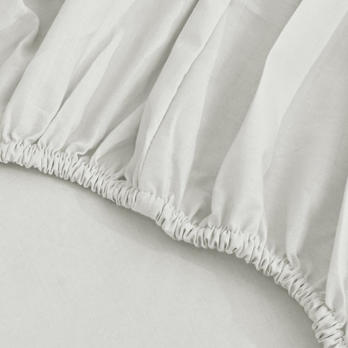 Fitted Sheet set with Deep Elastic Pockets,Elegant off White