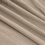 Egyptian cotton Milano throw blanket,ultra-soft & lightweight with an elegant woven design ,king size 255x225 cm ,Light Cafe Color