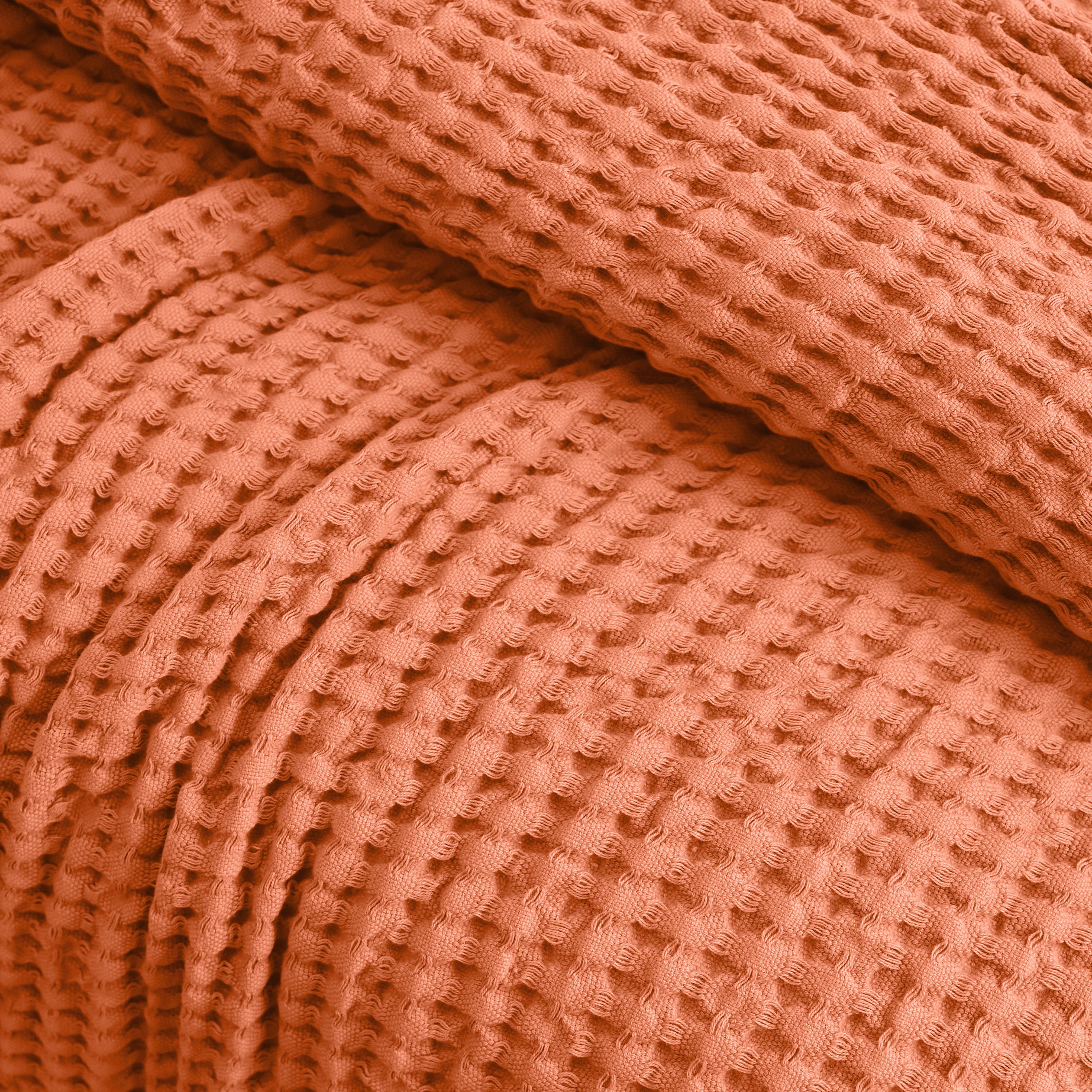 Egyptian cotton Waffle throw blanket,ultra-soft & lightweight with an elegant woven design ,king size 255x225 cm ,Havan  Color