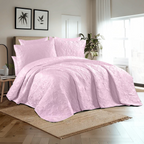 300 TC Satin Royal quilt set with 2 Pillow cases Light, Soft & Breathable
