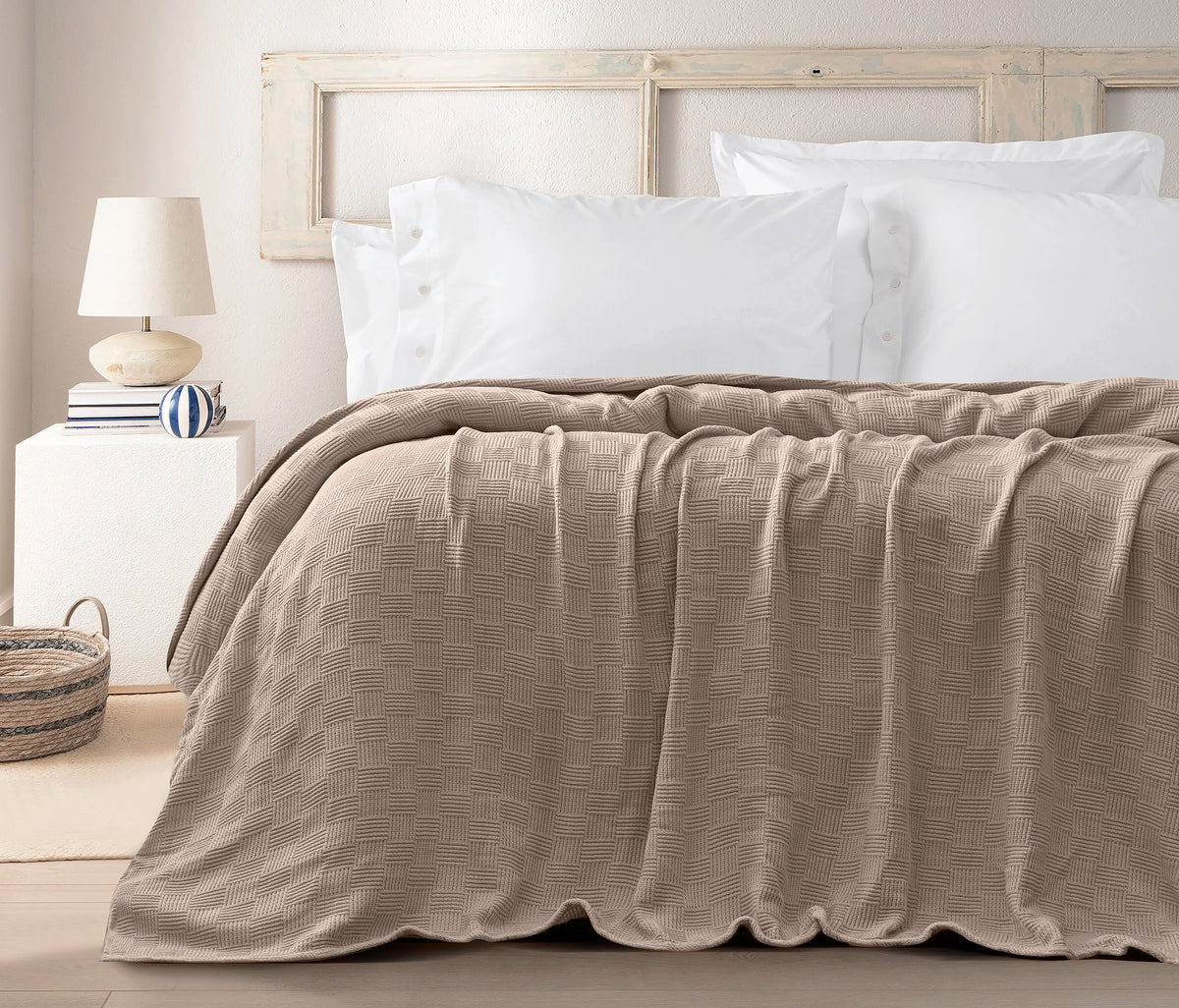 Egyptian cotton Leno throw blanket,ultra-soft & lightweight with an elegant woven design