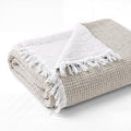 Ivy Textured Bedspread – Soft Woven Coverlet with Decorative Fringe