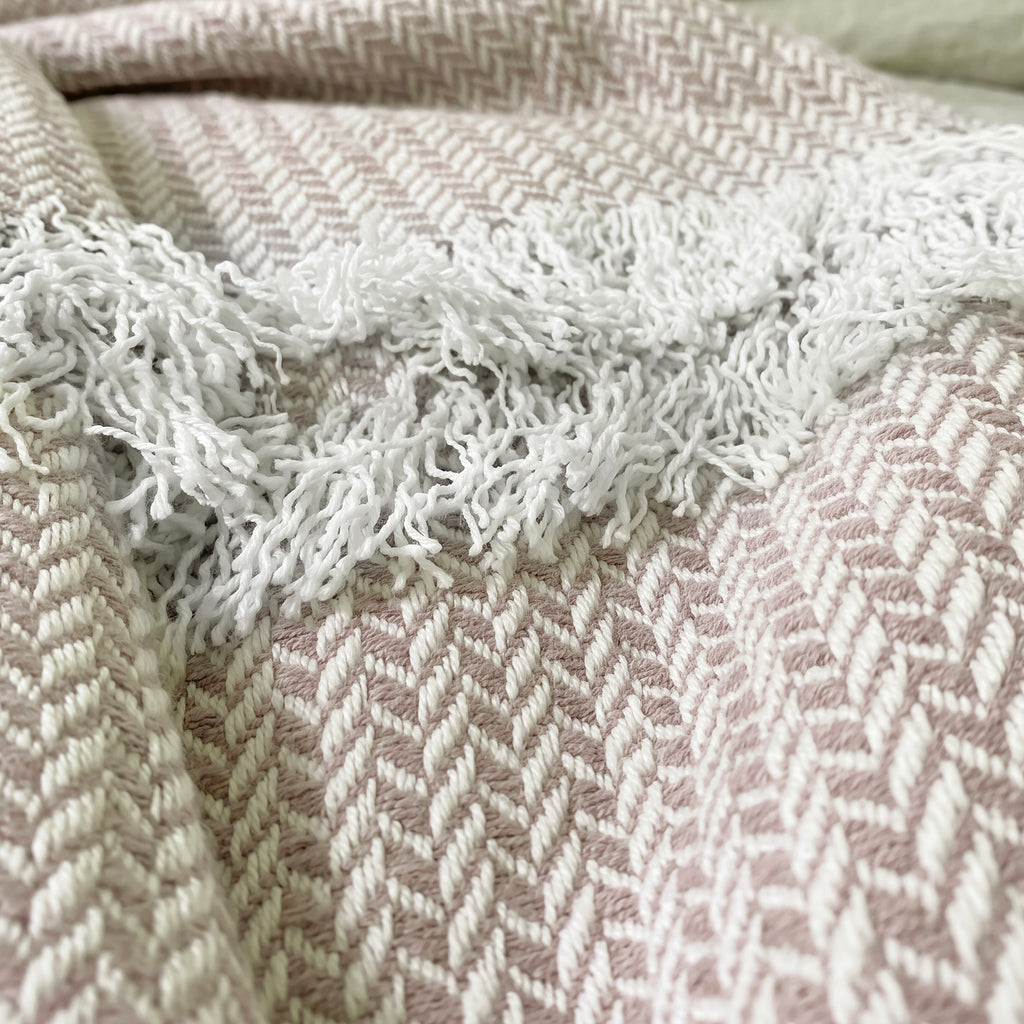 Luxury Verona Woven Bed Coverlet with Fringe