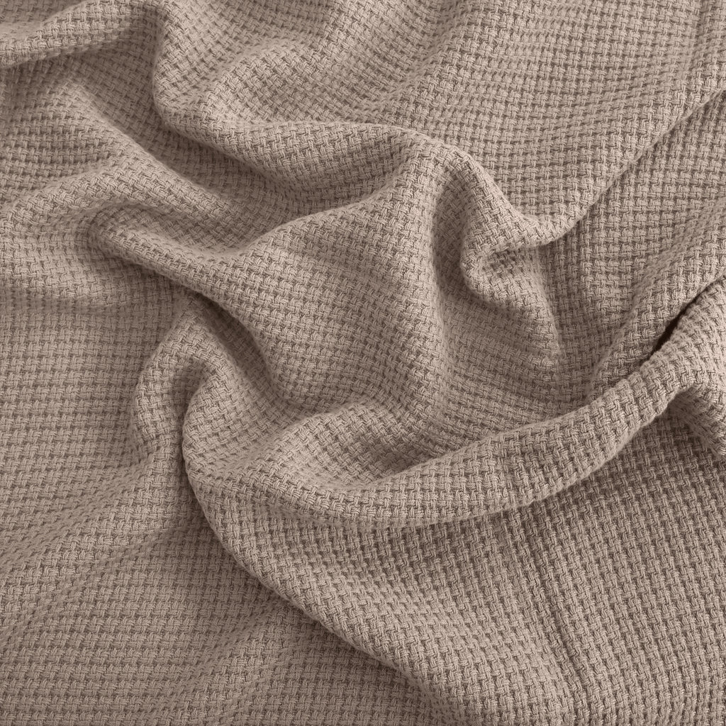 Egyptian cotton Milano throw blanket,ultra-soft & lightweight with an elegant woven design ,king size 255x225 cm ,Latte  Color