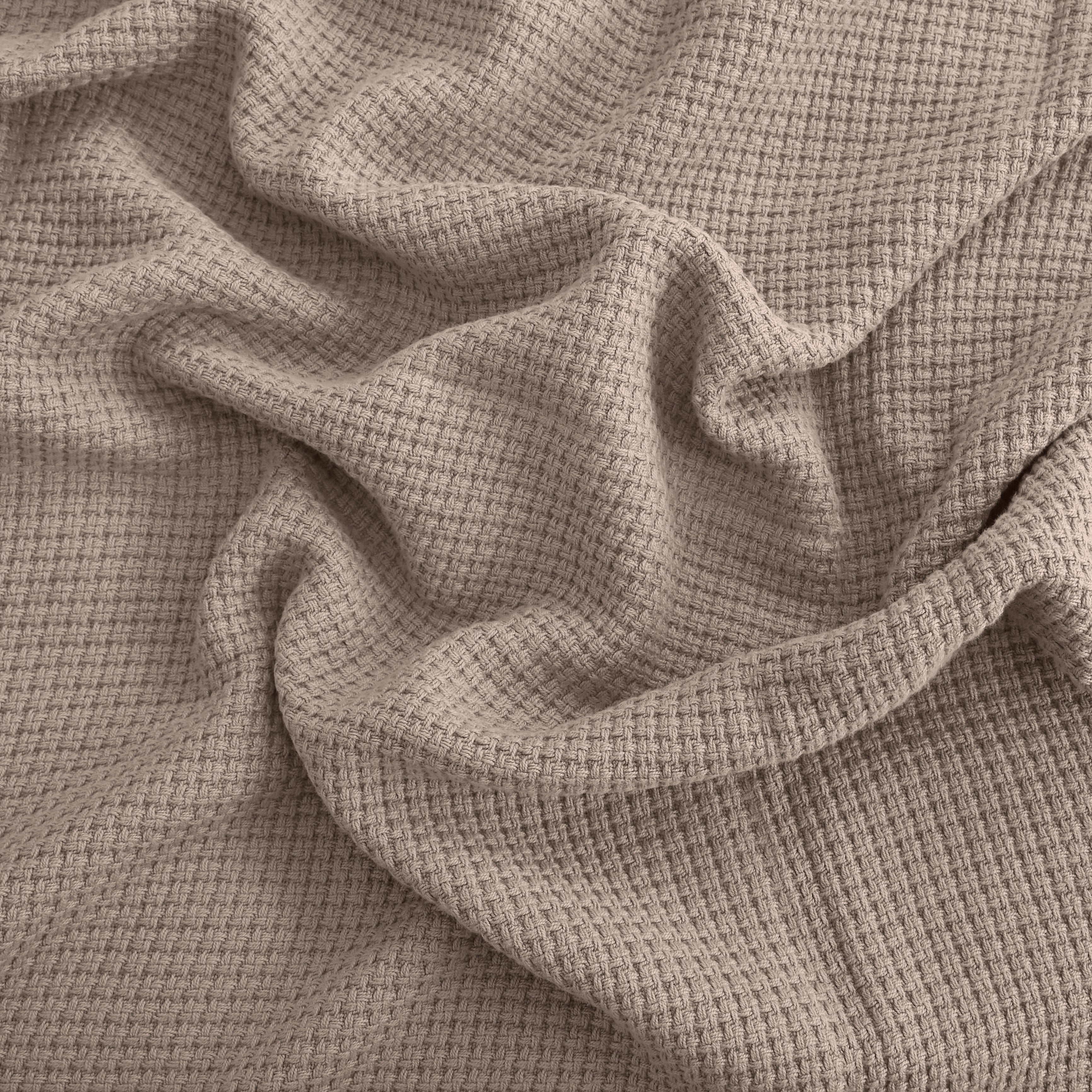 Egyptian cotton Milano throw blanket,ultra-soft & lightweight with an elegant woven design ,king size 255x225 cm ,Latte  Color