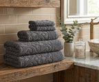 Andalus Bath Towel Set, Pack of 5 Pieces , Ultra Soft and Highly Absorbent Towels,(Grey)