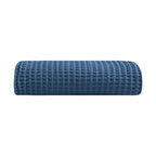 Egyptian cotton Waffle throw blanket,ultra-soft & lightweight with an elegant woven design ,king size 255x225 cm ,Indigo  Color