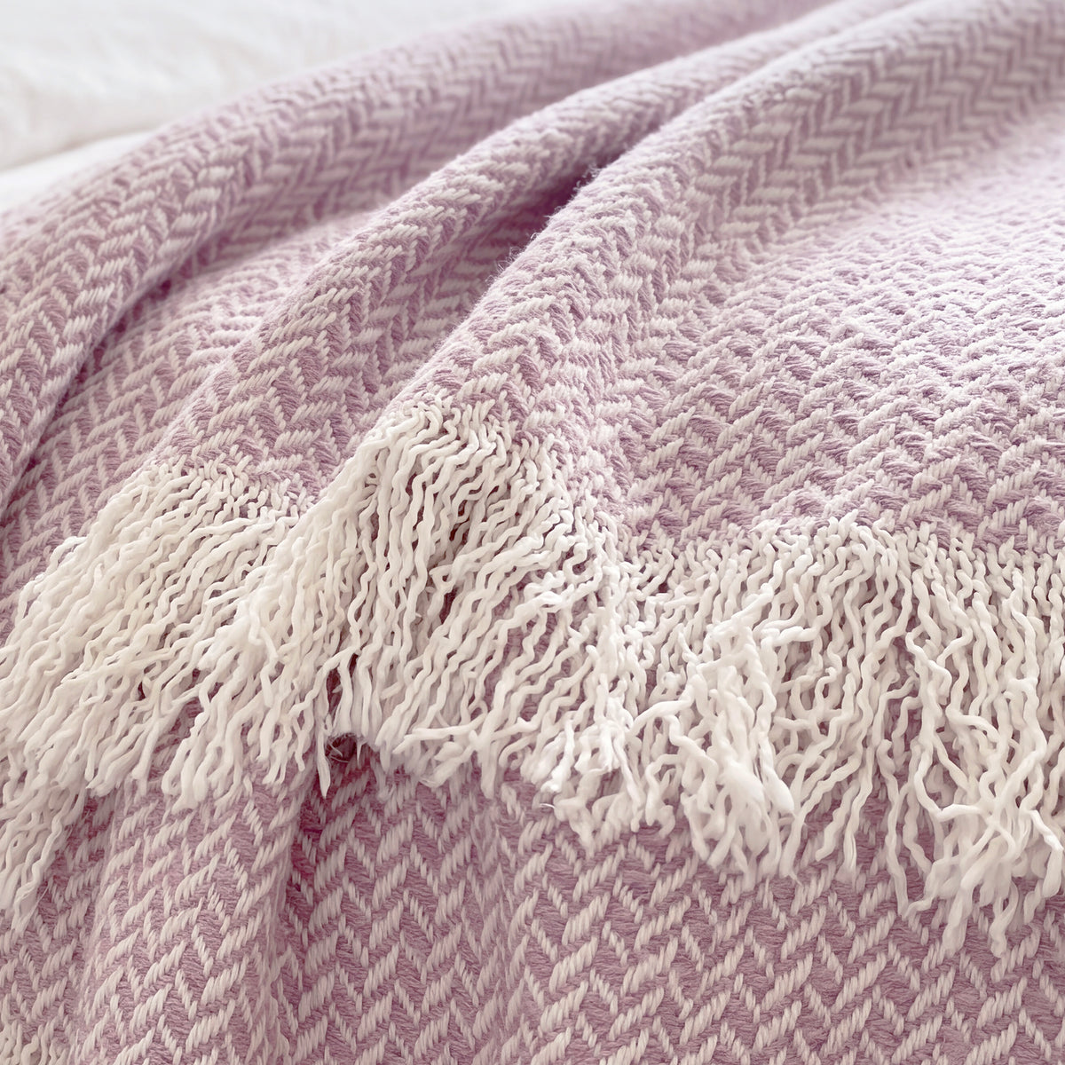 Luxury Verona Woven Bed Coverlet with Fringe