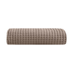 Egyptian cotton Waffle throw blanket,ultra-soft & lightweight with an elegant woven design ,king size 255x225 cm ,Dark cafeColor
