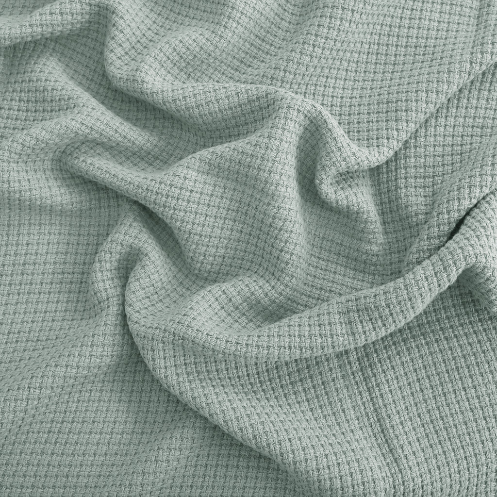 Egyptian cotton Milano throw blanket,ultra-soft & lightweight with an elegant woven design ,king size 255x225 cm ,Mint Color