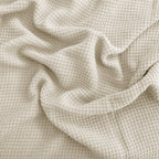 Egyptian cotton Milano throw blanket,ultra-soft & lightweight with an elegant woven design ,king size 255x225 cm ,Offwhite Color